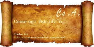Csepregi Adrián névjegykártya